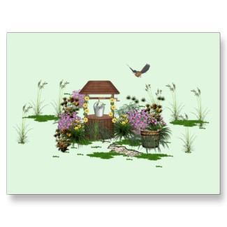 Wishing Well Postcards and Fundraising Invitations for a Wishing Well Fundraiser Charity Fundraising Idea
