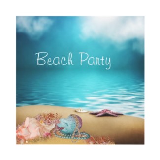 Beach Party Invitations