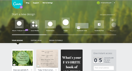 Canva for graphic editing