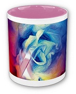 Pink ribbon mug