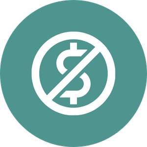 No-cost dollar sign icon for free fundraising ideas